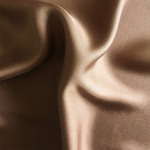 Neutral brown silk blend fabric with a soft drape for custom wedding scarves