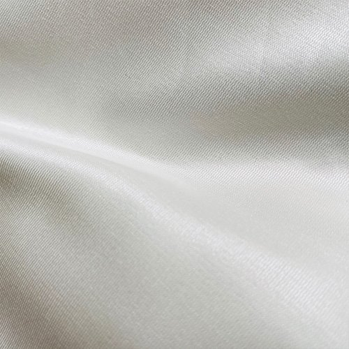 White silk crepe de chine fabric with a soft matte texture for wedding scarves