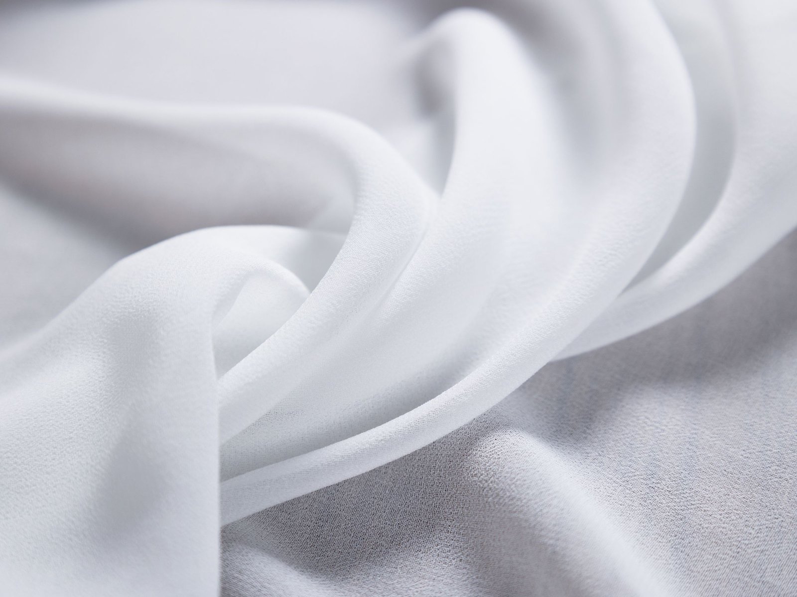 Unprinted silk georgette fabric in its natural solid colour