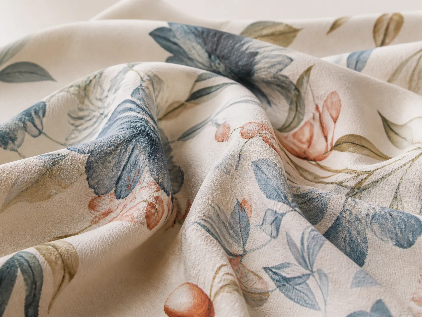 Custom printed silk crepe de chine fabric