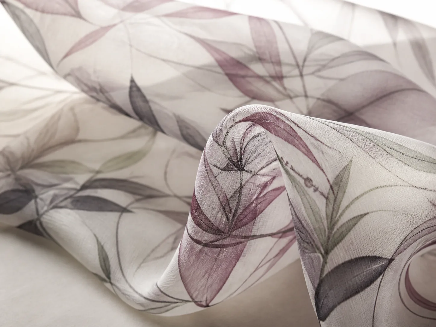 Custom printed silk georgette fabric