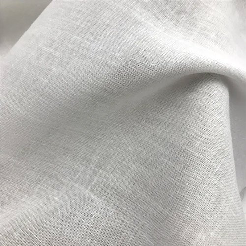 Unprinted silk linen fabric in its natural solid colour